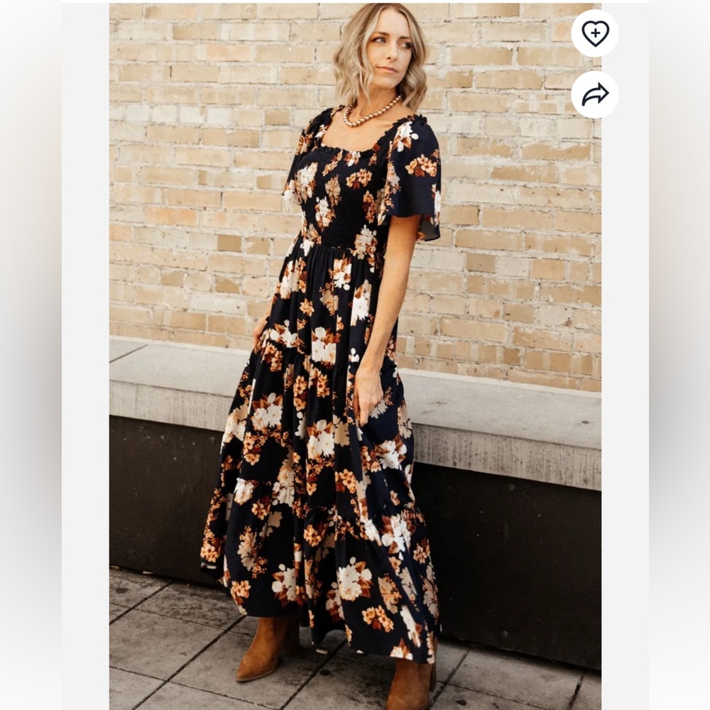 Floral Navy Maxi Dress